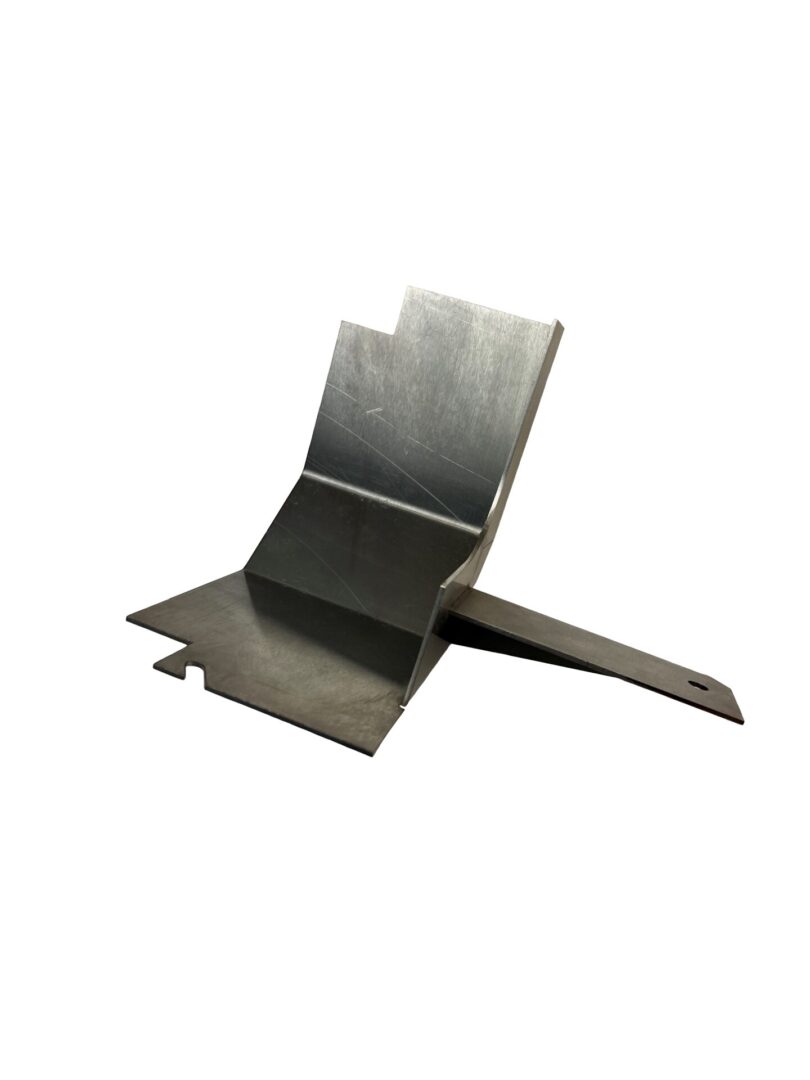 A metal object with a bent corner.
