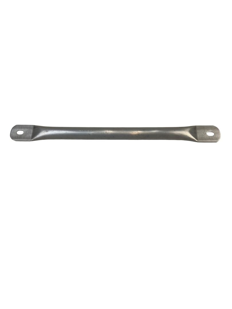 A metal bar with two holes in it.
